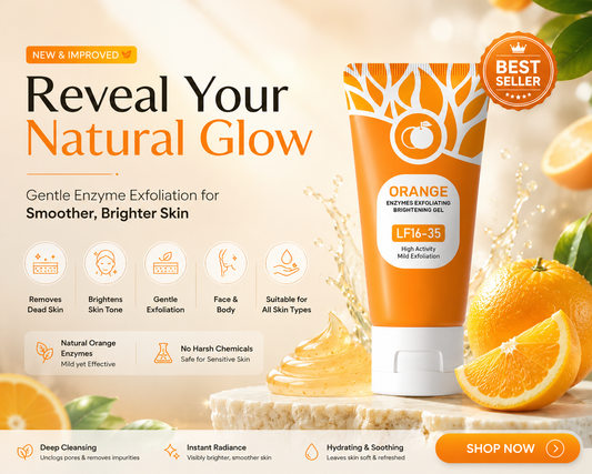 Orange Enzyme Exfoliating & Brightening Face Scrub (50g)