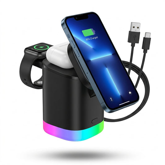 Charger with Foldable Phone Holder