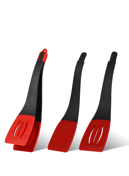 3-in-1 Silicone Food Tongs & Spatula Turner
