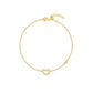 Sterling Silver Hollow Jeweled Heart Bracelet Fashion